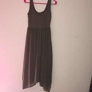 Dark olive green dress